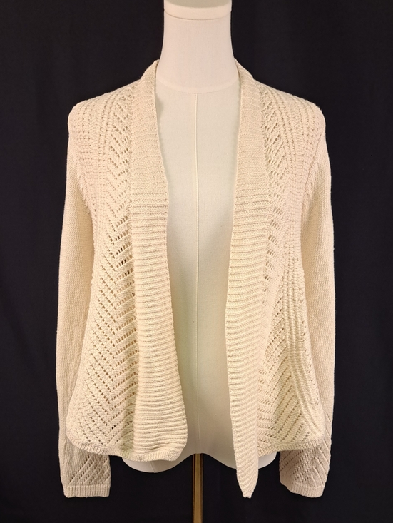 Anthropologie Sweaters - Anthropologie Rosie Niera Ivory Open-Front Open-Knit Cardigan Indie Boho Size S